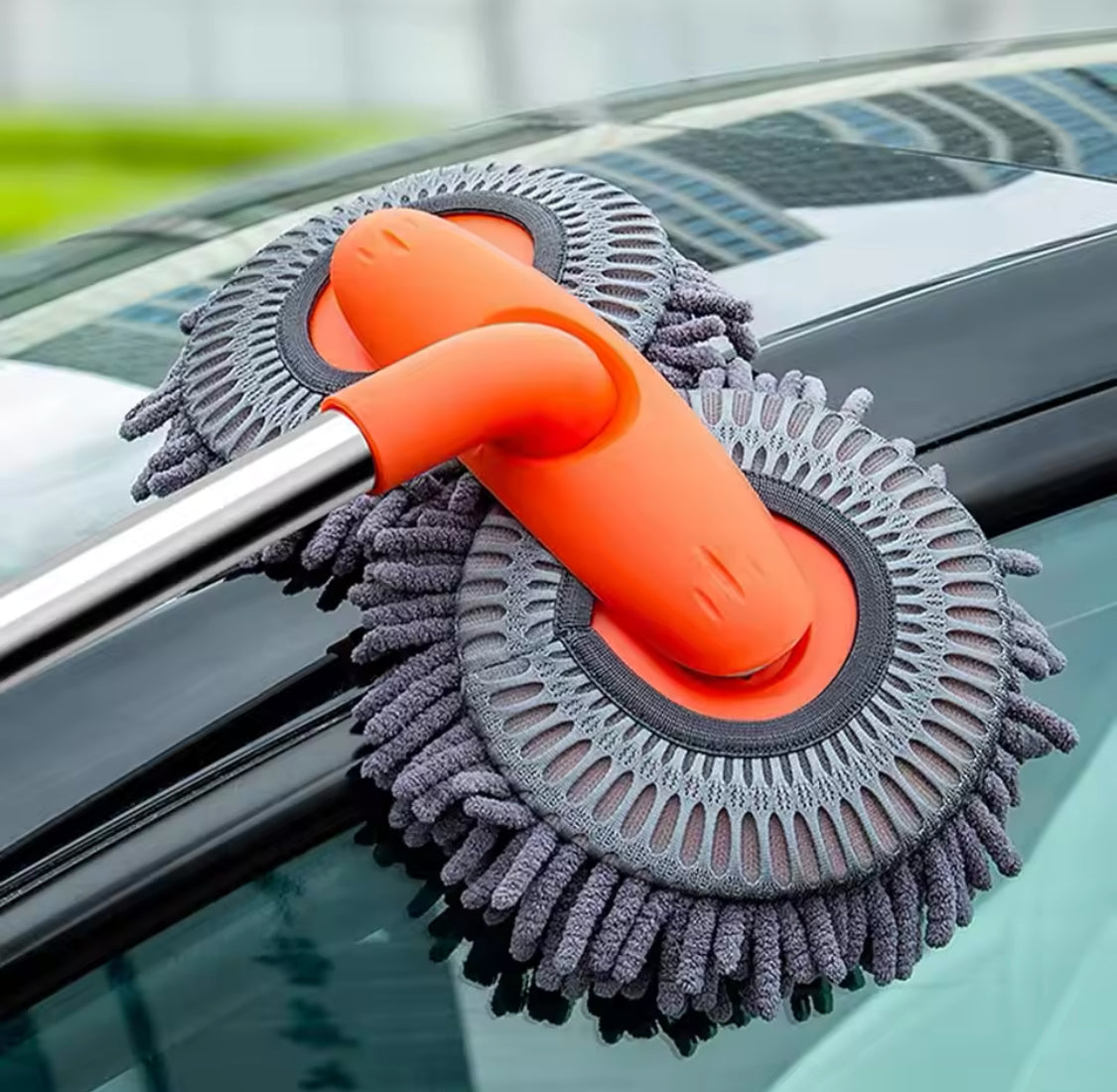 360° Rotation Car Washing Cleaning Brush, Long Handle Car Wash Mop, Telescopic Microfiber Mop