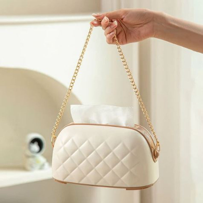 Creative Plastic Tissue Storage Box with Spring Holder