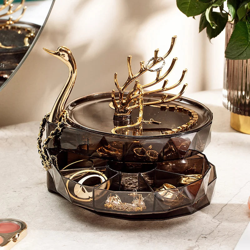 Swan Luxe Rotating Jewelry Organizer