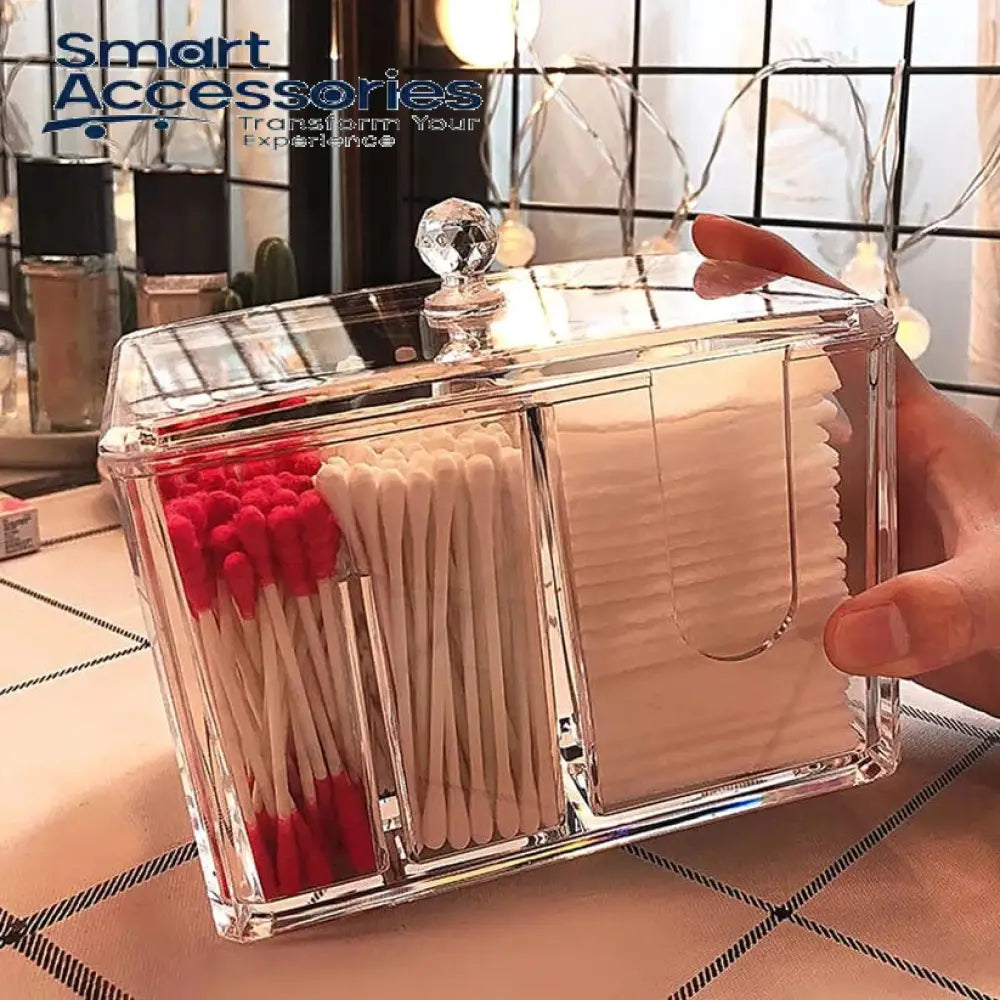 2 In 1 Acrylic Cotton Pod & Tissue Box
