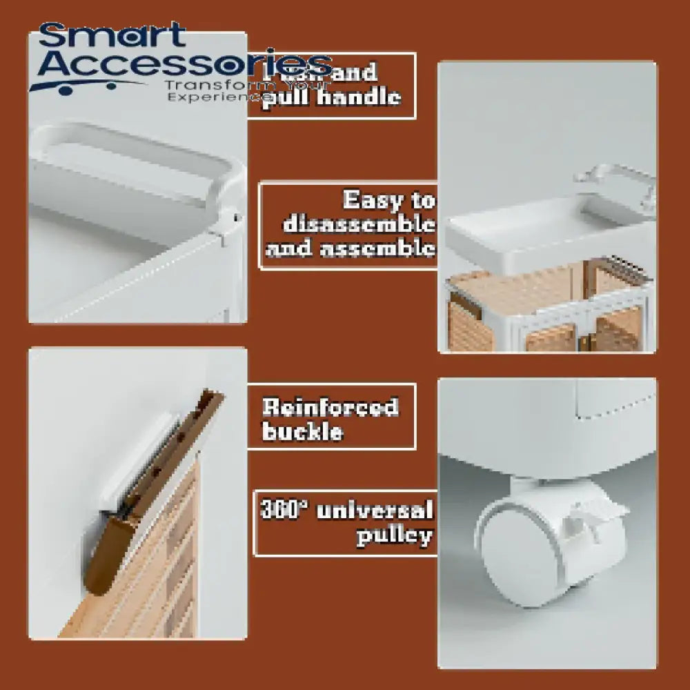 3 Levels Kitchen Trolley With Handles