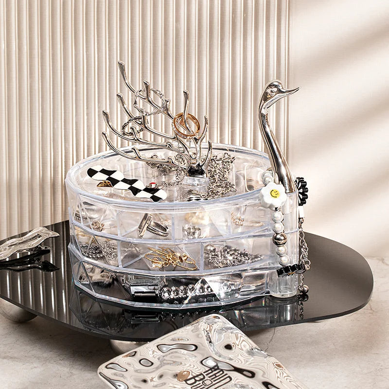 Swan Luxe Rotating Jewelry Organizer
