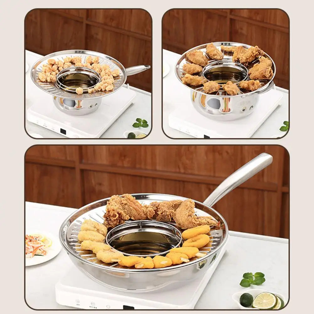 CrispyDrain™ Oil Filter Frying Pan