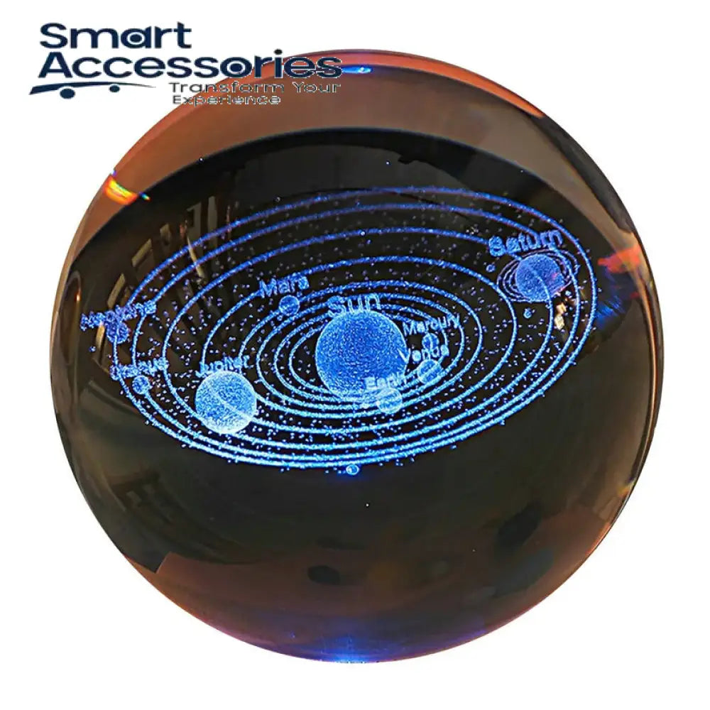 3D Crystal Lights Lamp Glowing Planetary Galaxy Night Light