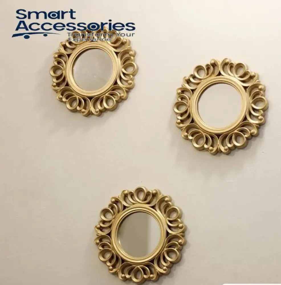 3Pc Mirror Set Embroidered Design