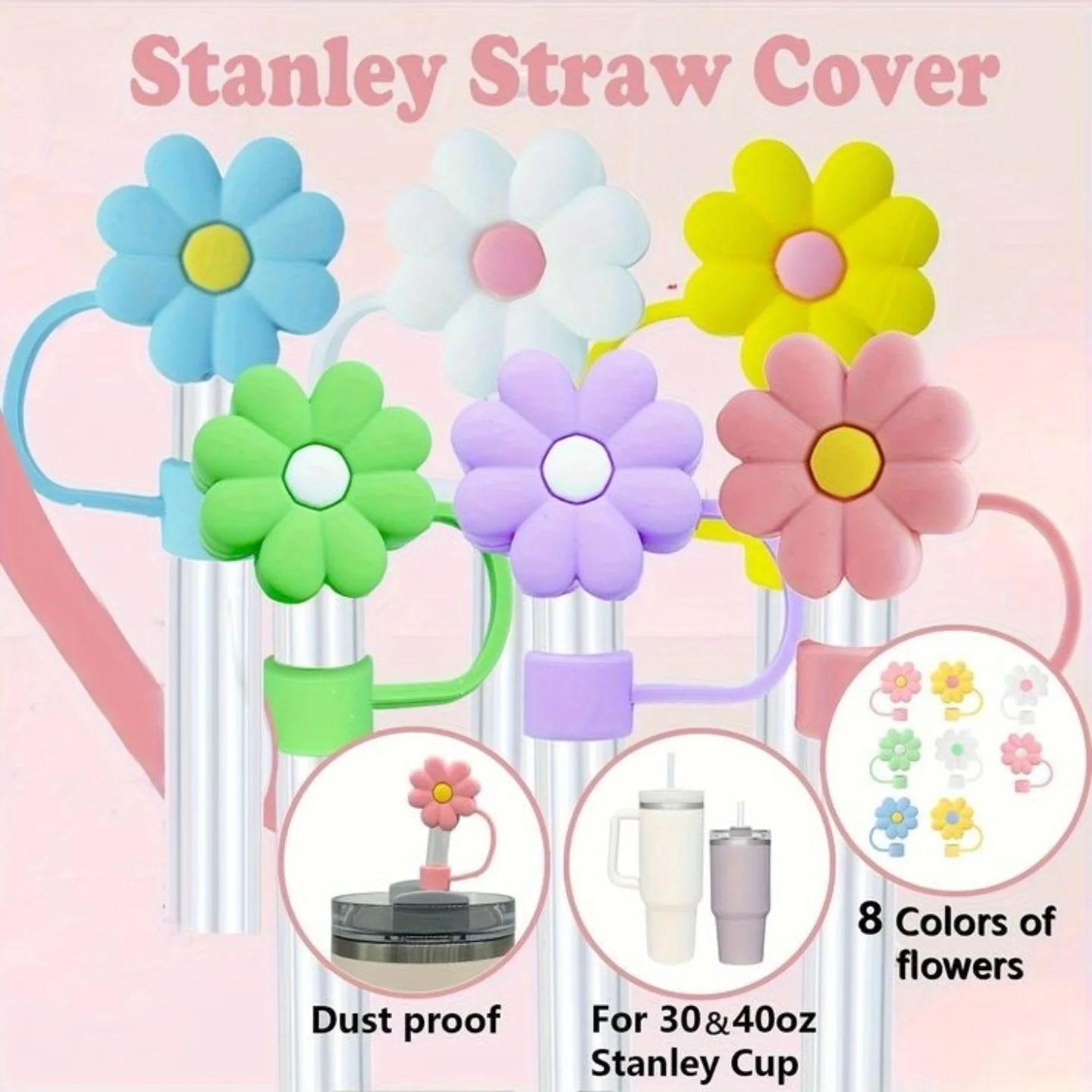Bow Cover Cap for Stanley Cup - flower