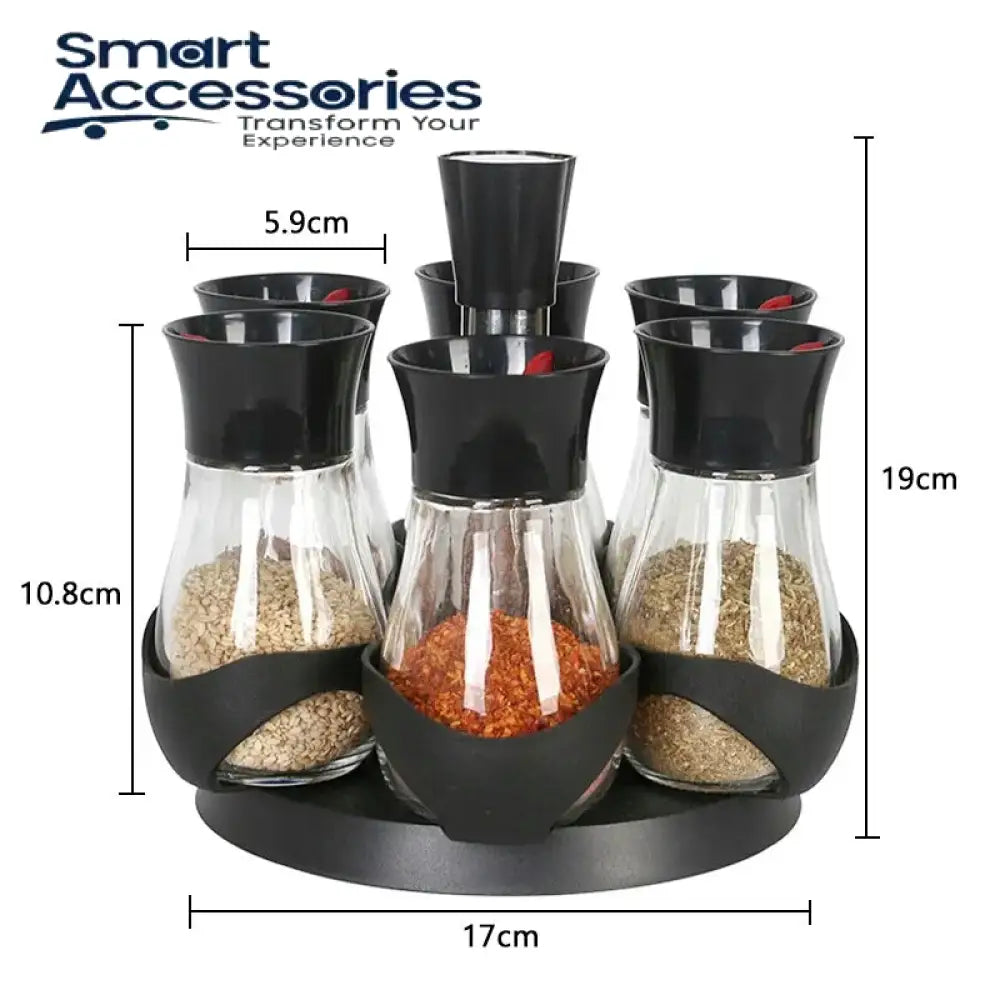 6 Piece Rotating Spice Bottle Set