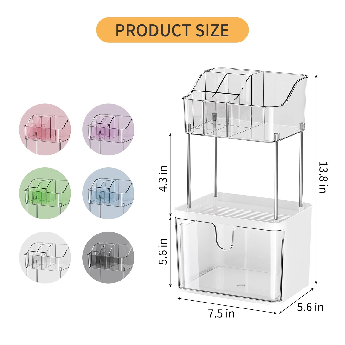 "Luxury 3-Tier Cosmetic & Skincare Organizer with Dustproof Cover"