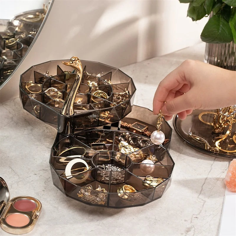 Swan Luxe Rotating Jewelry Organizer