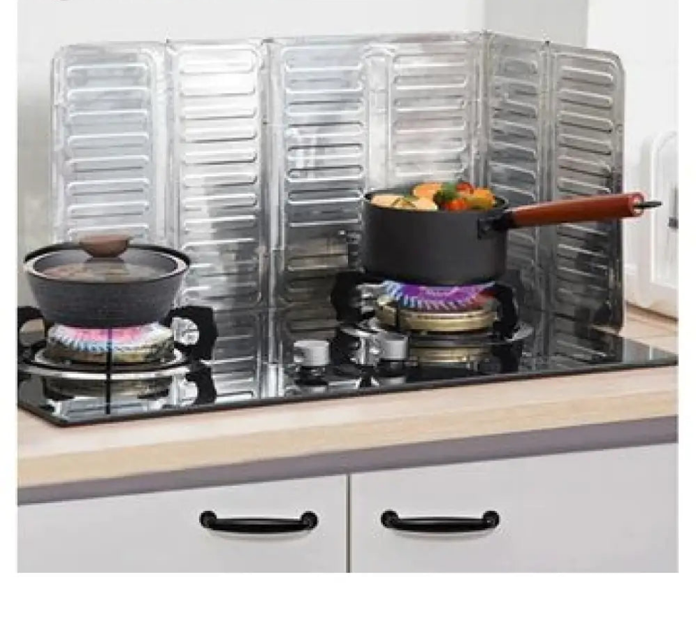 Foldable Aluminum Stove Splatter Guard β Oil Splash Shield for Cooking