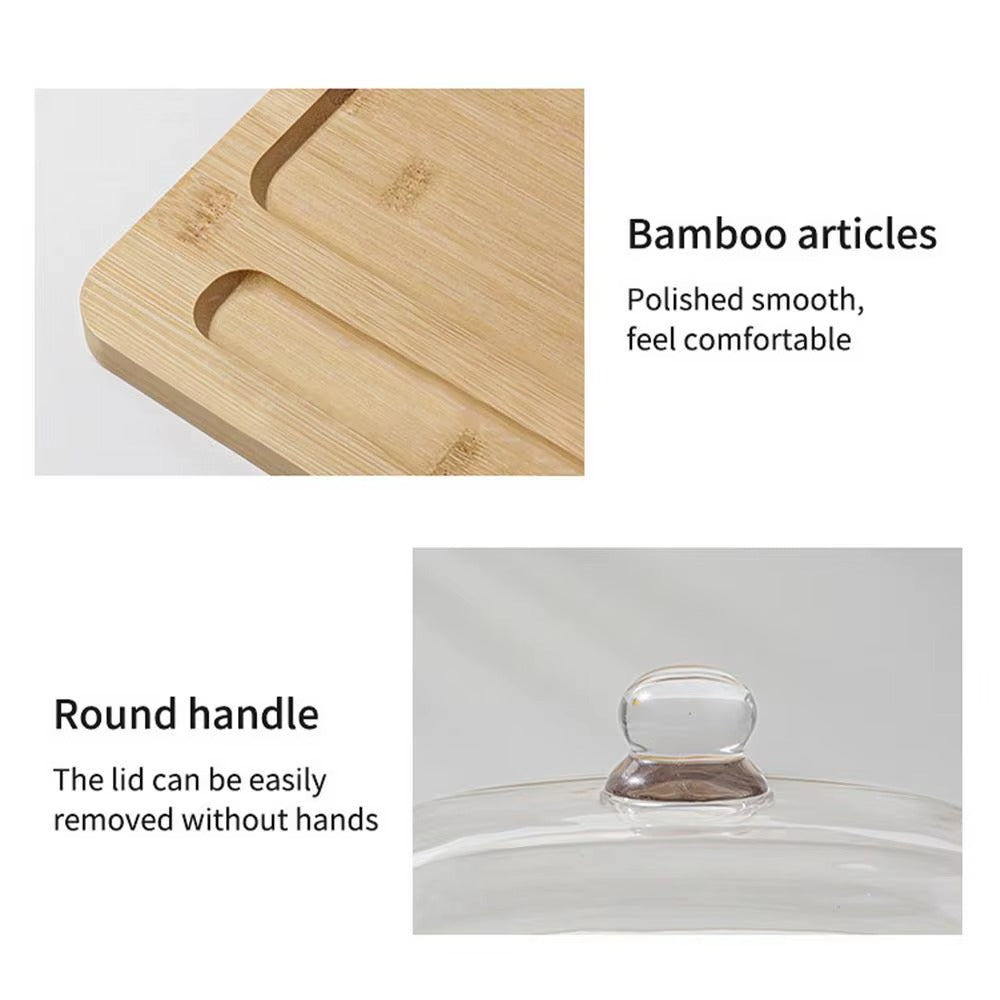 Stylish Wooden Butter Plate With Knife