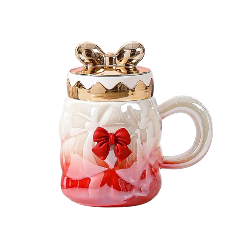Modern Colorful Ceramic Coffee Mug With Lid