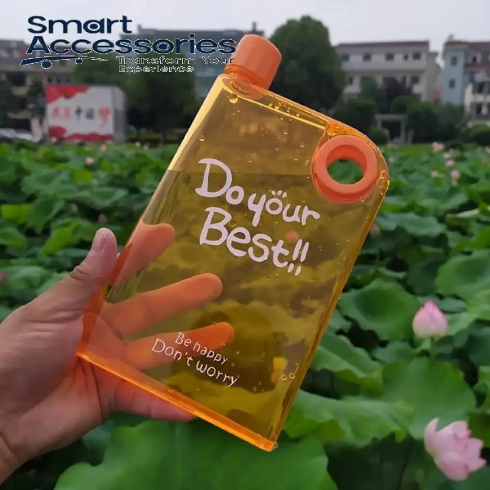 Creative New A5 Ring Transparent Kettle Outdoor Portable Book Plastic Hip Flask Flat Notebook Water
