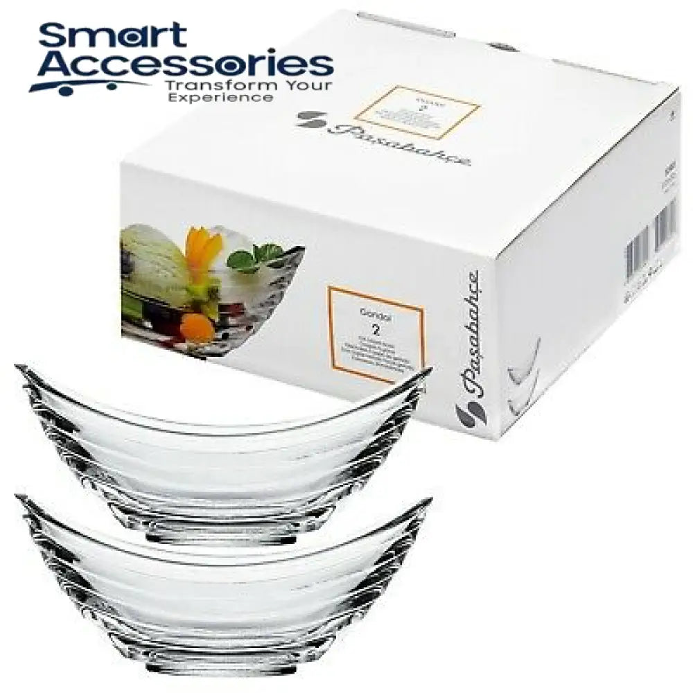 Glass Gondol Serving Bowl-Pack Of 2