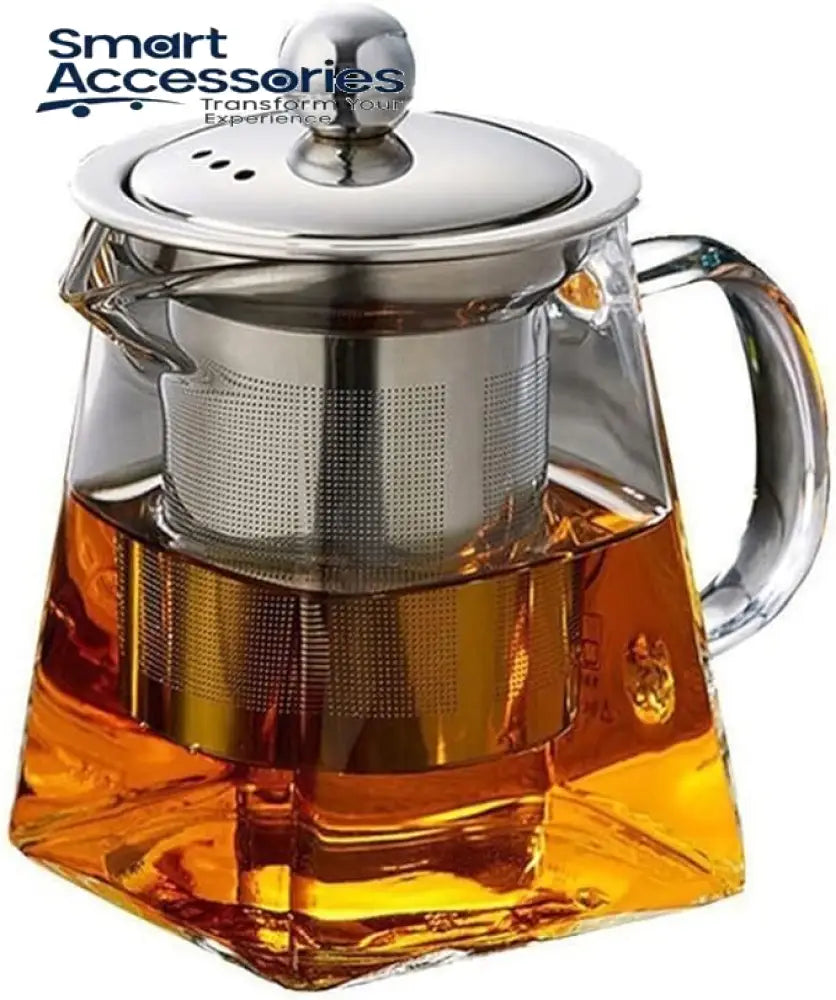 High Temperature Resistant Borosilicate Glass Teapot (Square)