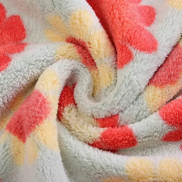 5-Piece Soft Floral Cotton Face Towel Set