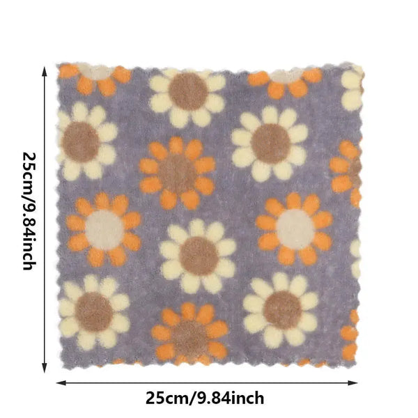 5-Piece Soft Floral Cotton Face Towel Set