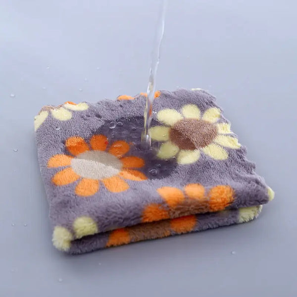 5-Piece Soft Floral Cotton Face Towel Set
