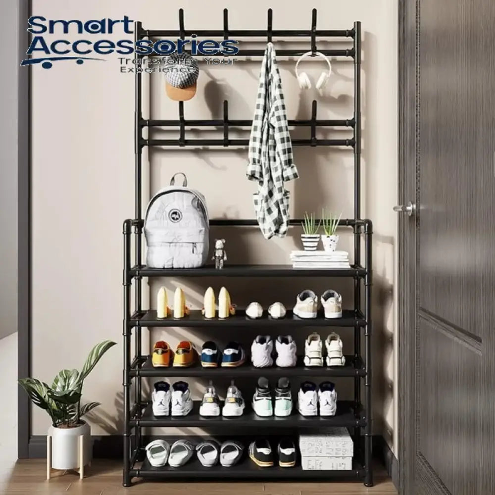 Multifunction 5 Layers Shoe Rack With Clothes
