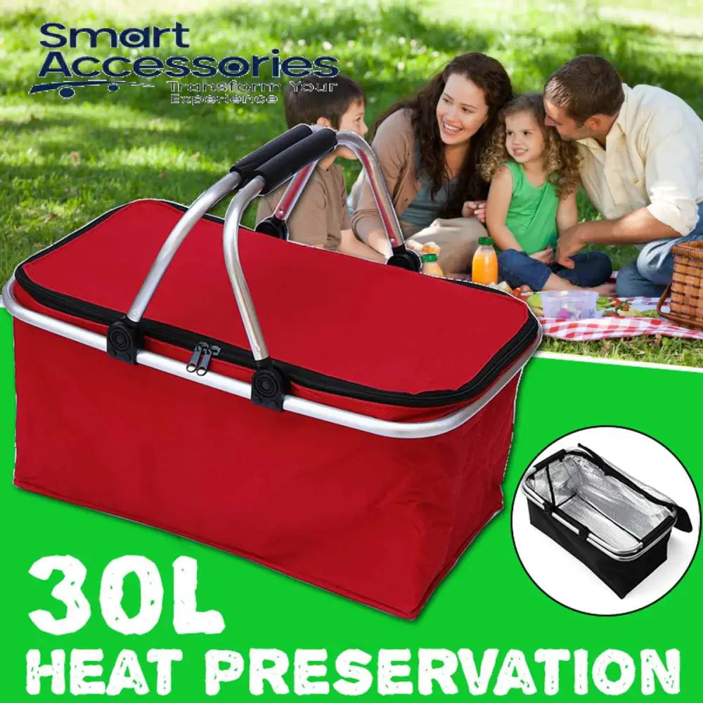 Portable Outdoor Picnic Storage Basket 30L Home Accessories