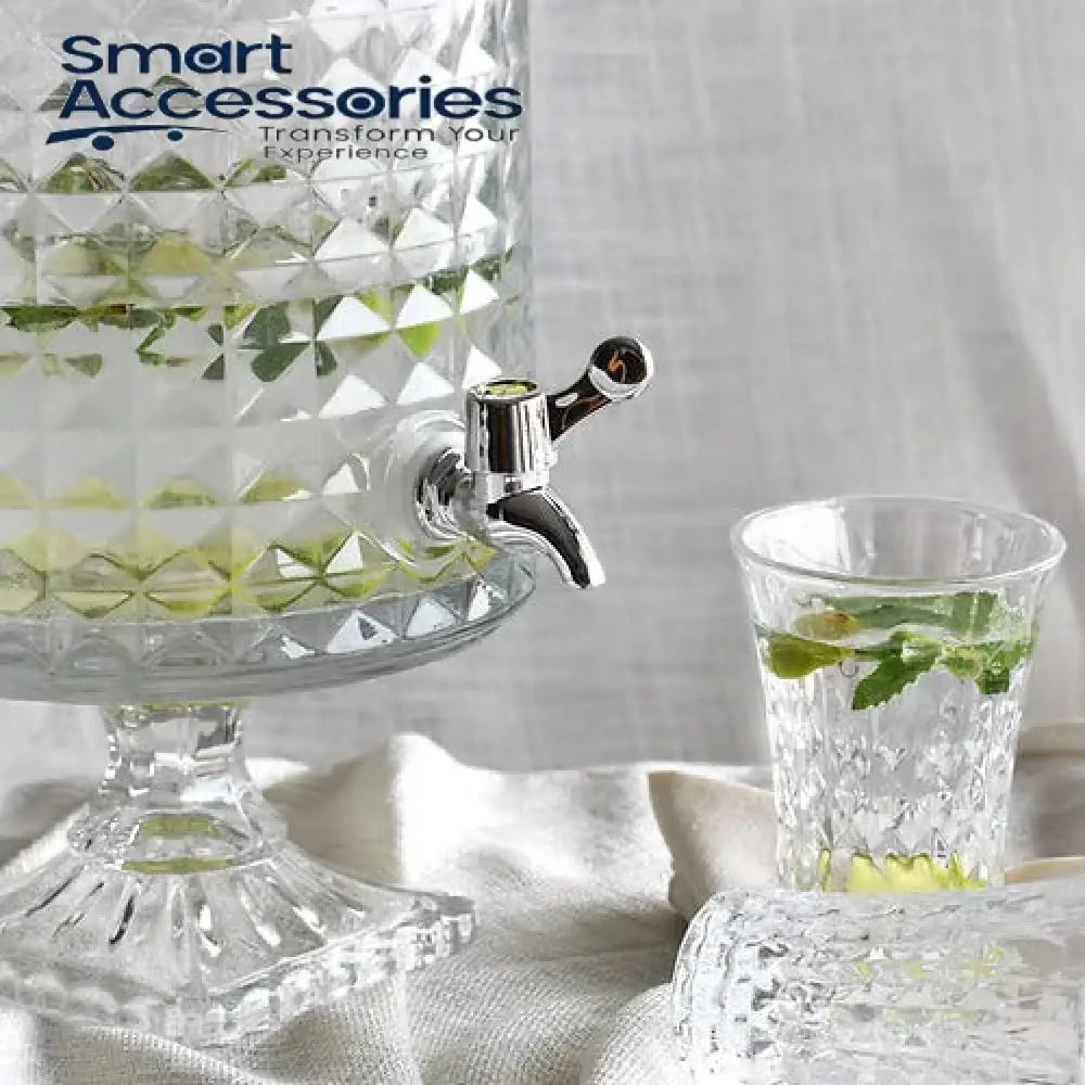 Premium 4.5 Ltr Footed Glass Beverage Dispenser With Tap
