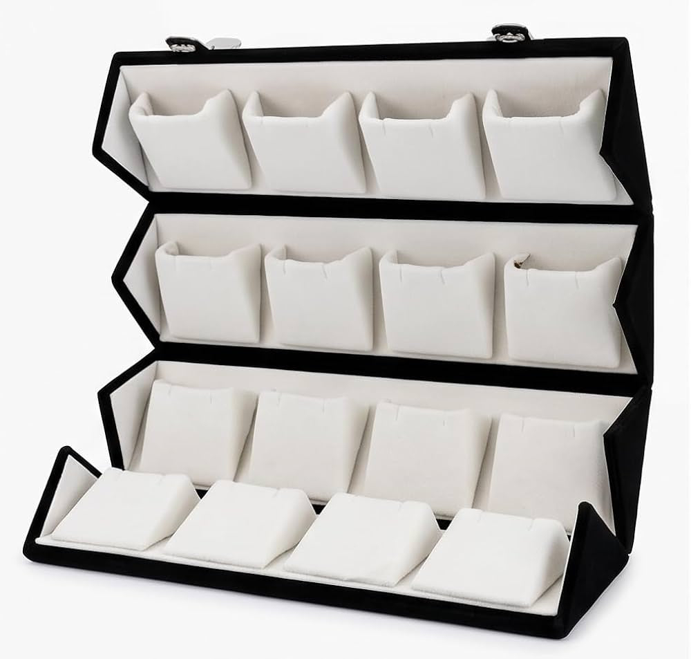 Portable Step Style Foldable Earrings Organizer Box