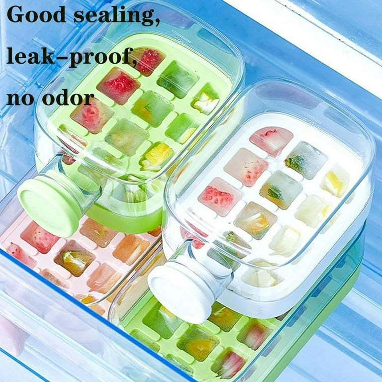 2in1 Ice Cube Water Bottle And Tray With Lid