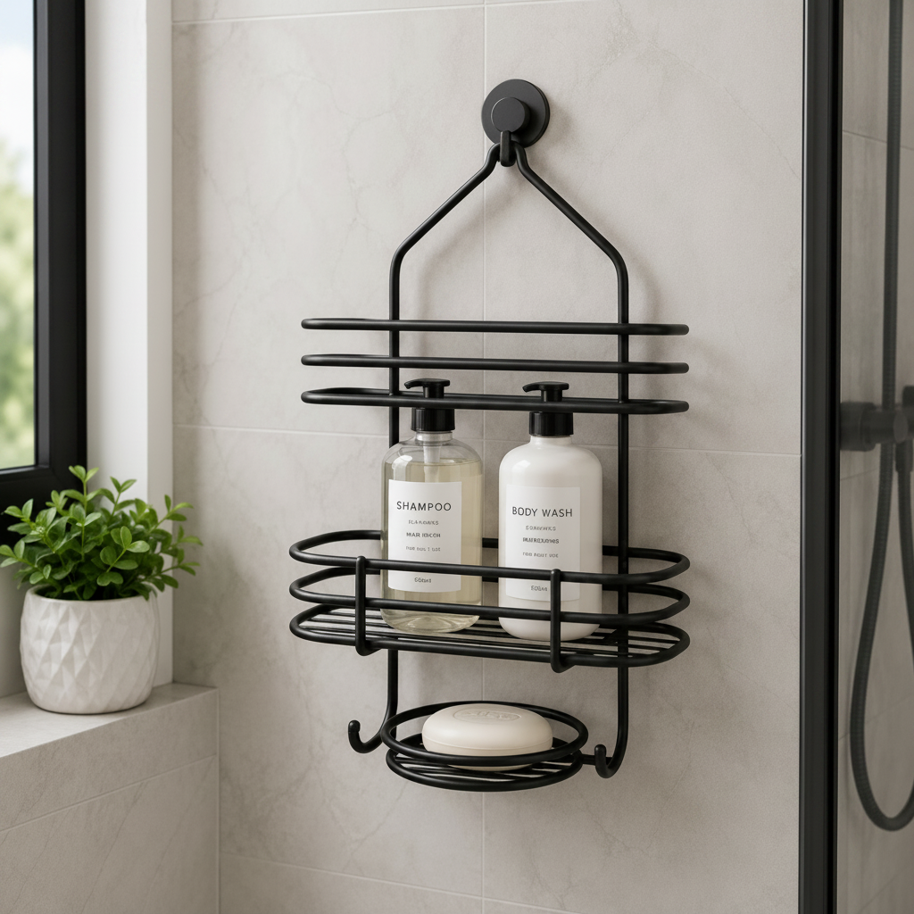 Danny Home 2-Tier Hanging Shower Caddy with a Soap Dish