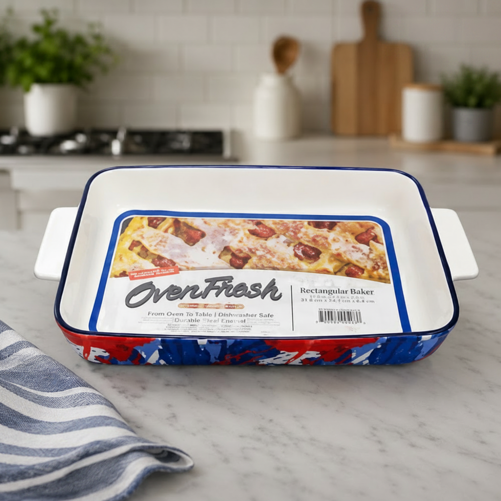 Danny Home Colorful Decorative Baking Dish With Handle (ASC006)