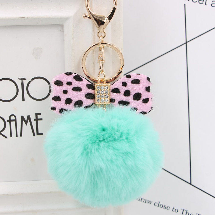 Bow Round Soft Keychain Pendant