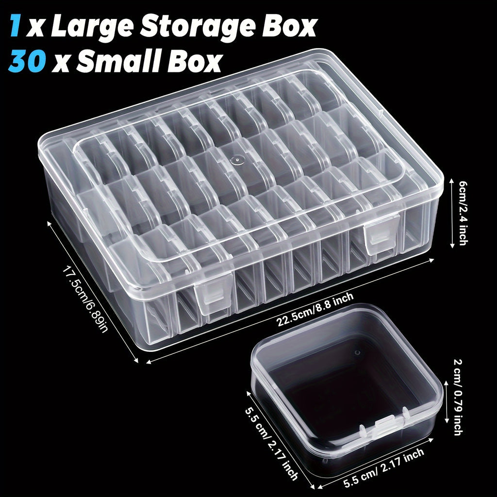 Large Capacity Jewelry Box with 30 Compartments Storage Box
