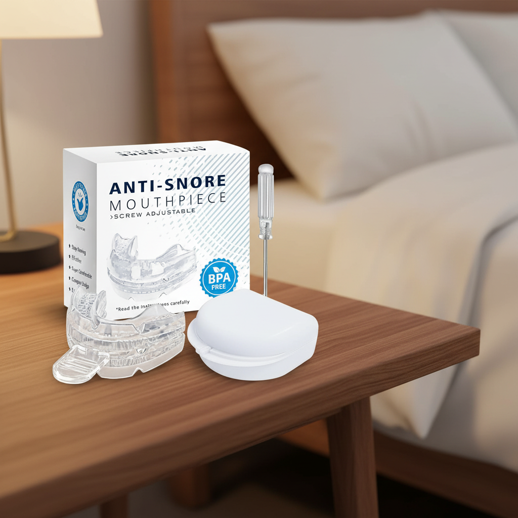 Anti-Snore Mouthpiece Screw Adjustable BPA Free With Anti bacterial Storage Case