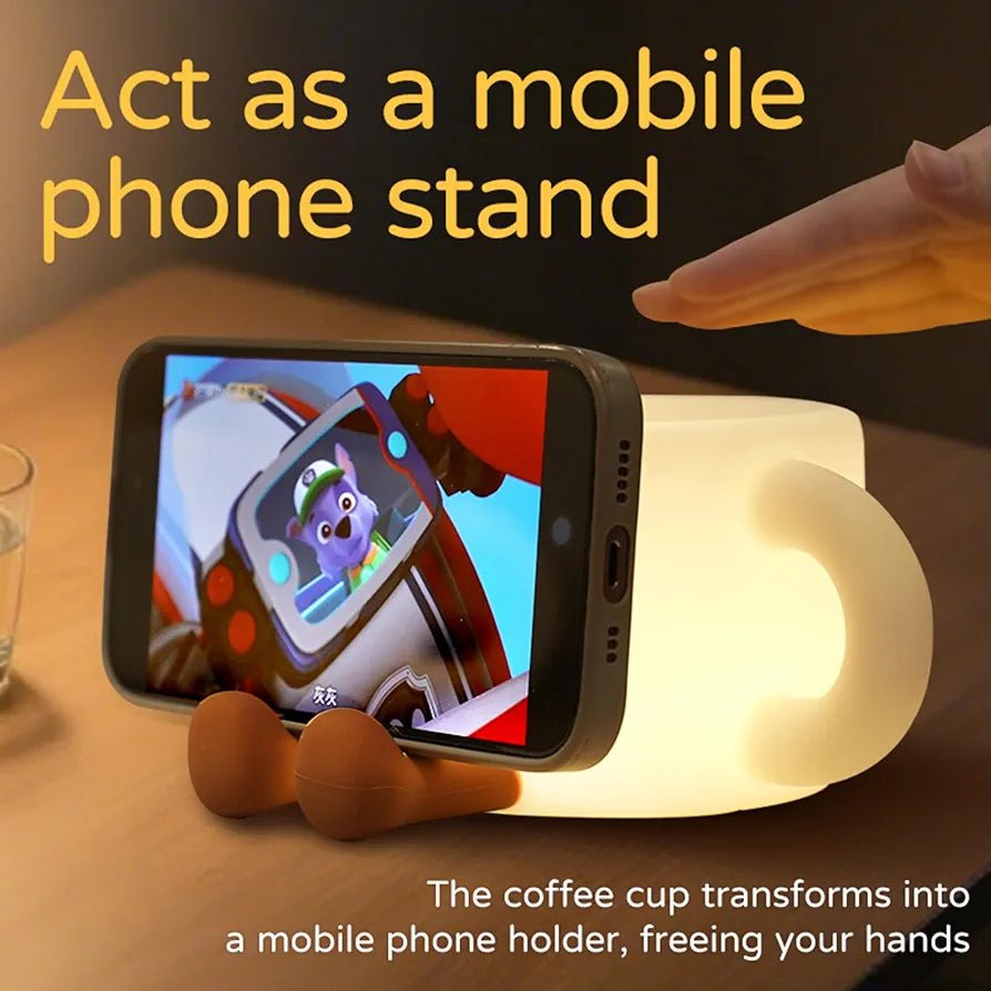 Adjustable Timer Cute Cup Night Lamp