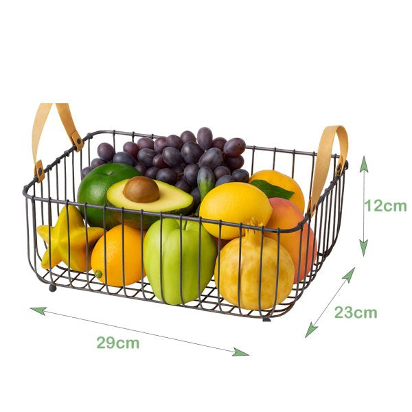 Black Metal Wire Binca Fruit & Vegetables Basket