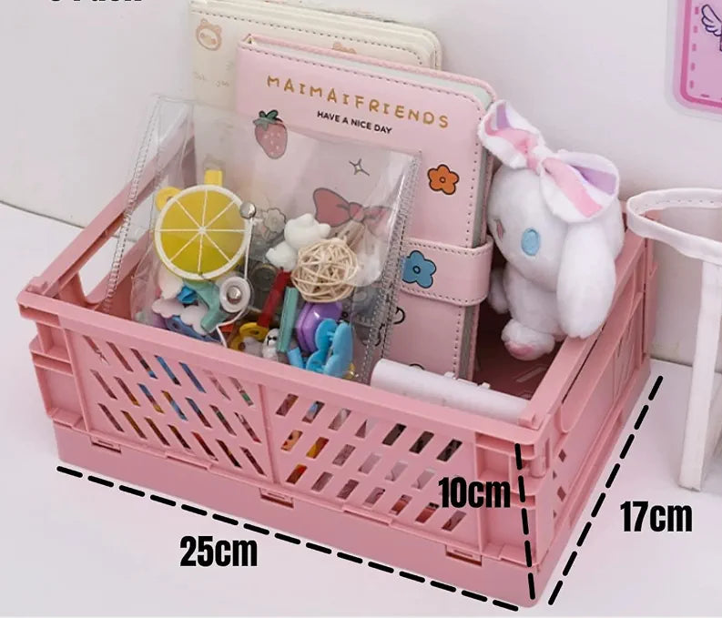 Mini Foldable Plastic Cosmetic Storage Box