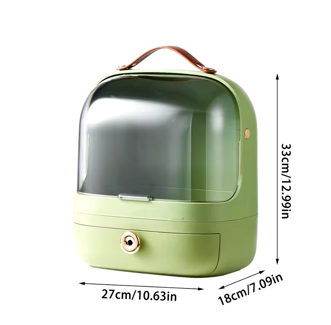 large-Capacity, Waterproof & Dustproof Makeup Organizer With Clear Lid & Drawer