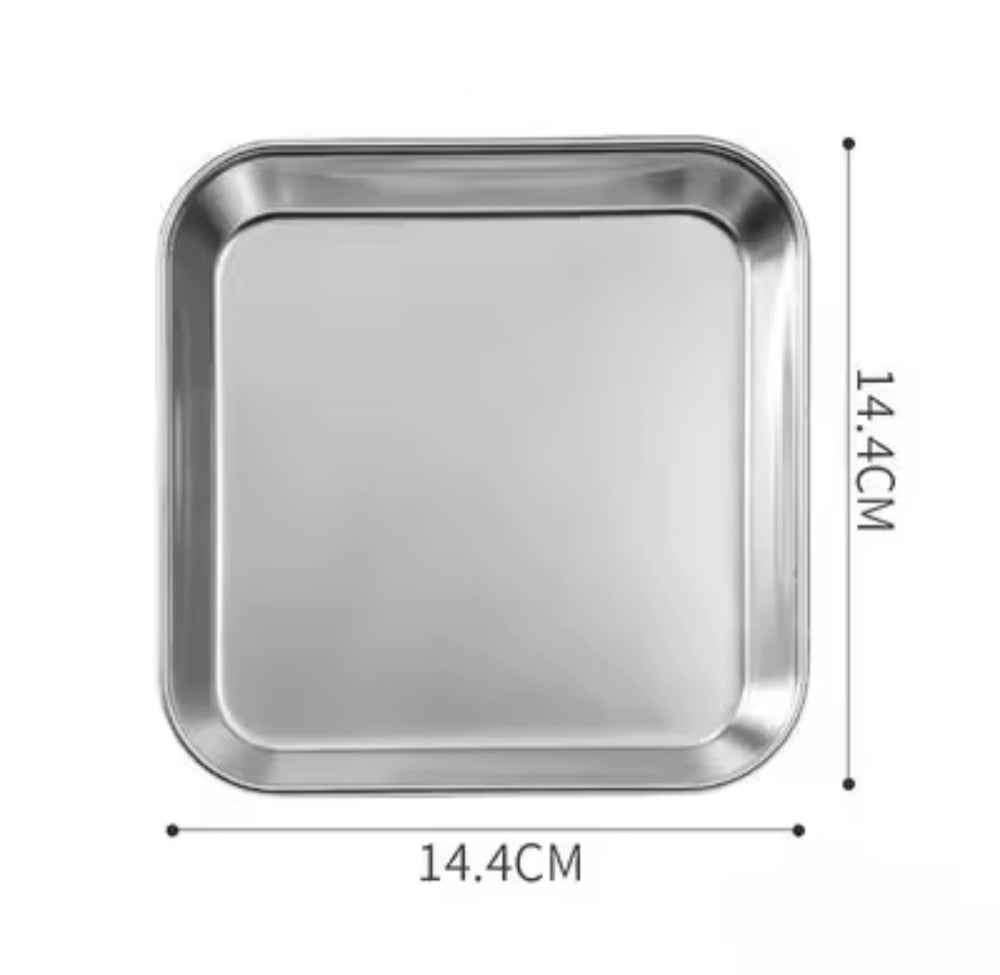 Luxury Square Stainless Steel Serving Tray