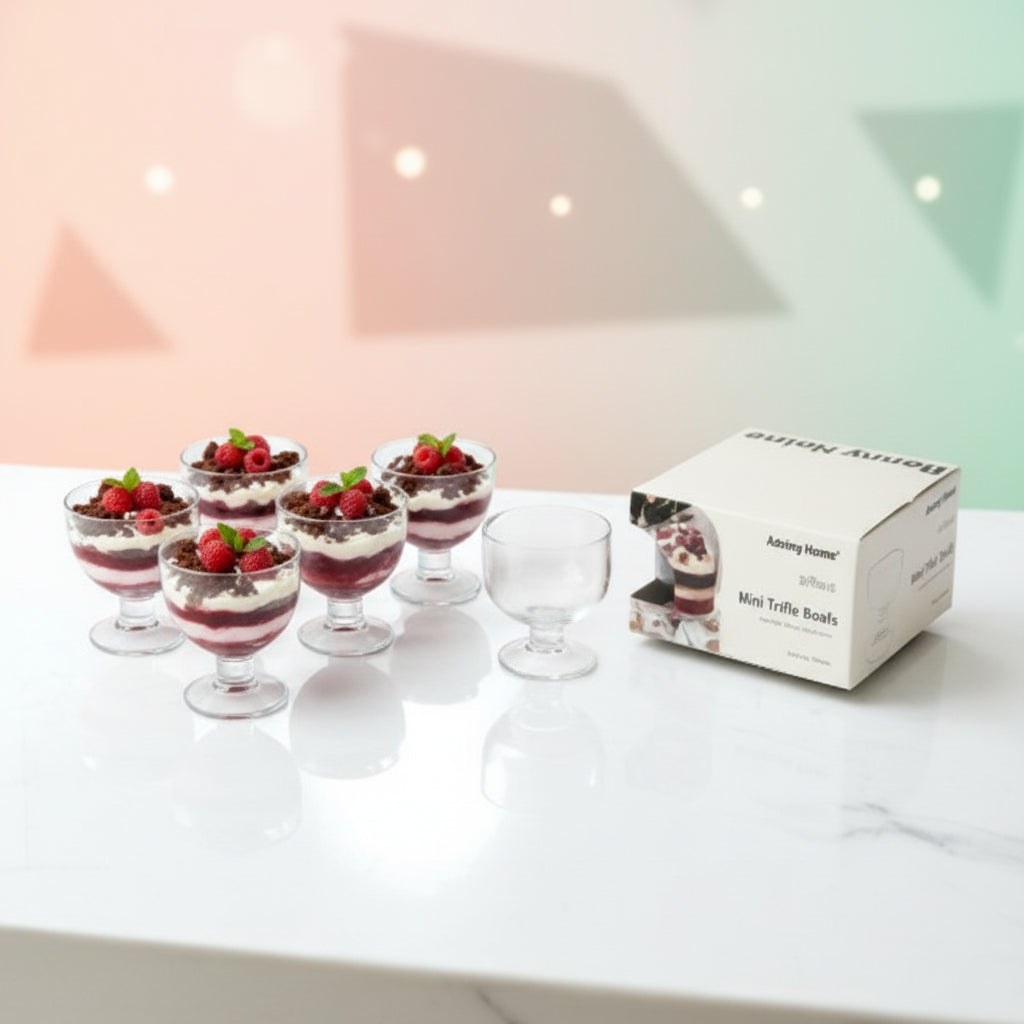 Mini Trifle Bowl Set Premium Quality Glass