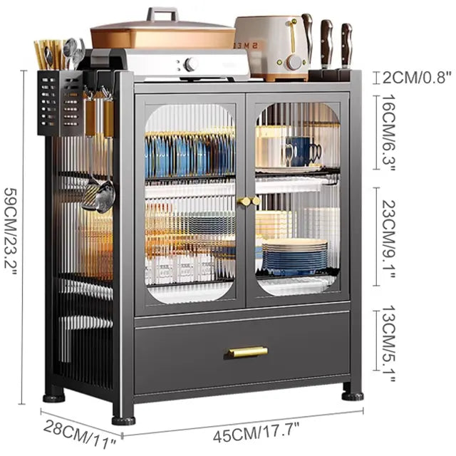 Multipurpose Kitchen Table Top Clamshell Type Dustproof Sealed Storage Cabinet Seasoning Box Storage Shelf – Durable, And Stylish