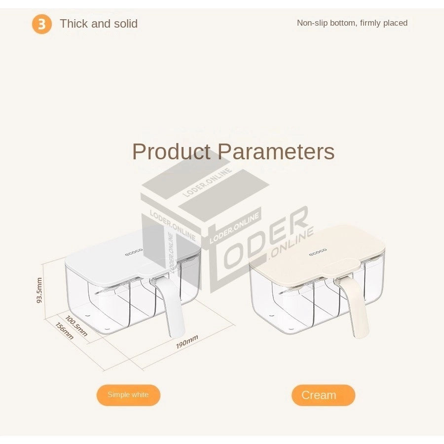 ECOCO Multi-compartment Sealed Seasoning Box