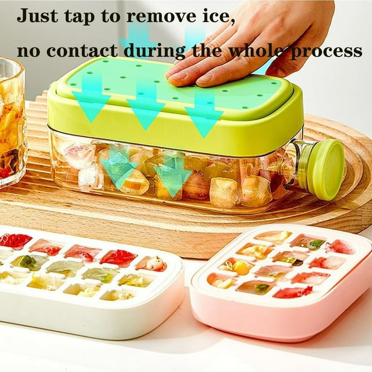 2in1 Ice Cube Water Bottle And Tray With Lid