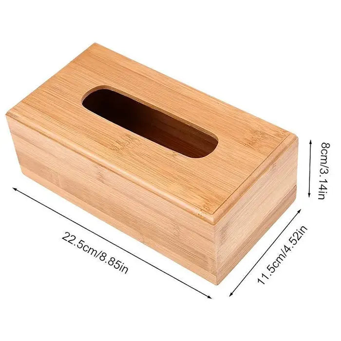 Bamboo Wooden Tissue Box Holder