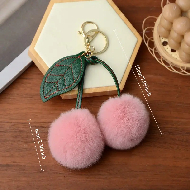 Multipurpose Usable Push Cherry Toy Keychain