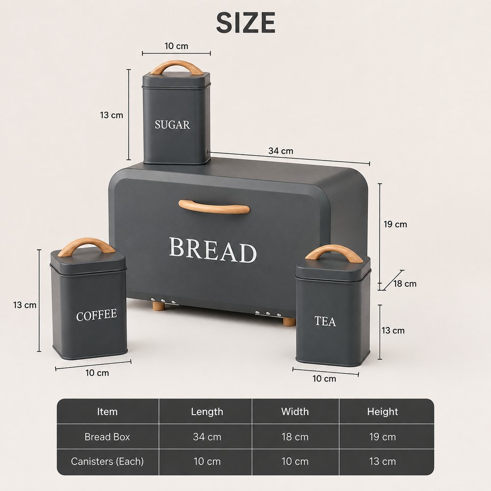 Modern Nordic Style Bread Box Set