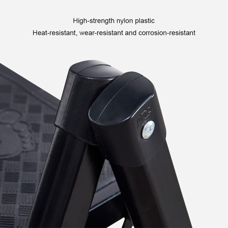 2-Step Folding Ladder Ergonomic, Non-Slip Pedal Steps, Portable Steel Ladder for Home, Kitchen, Office