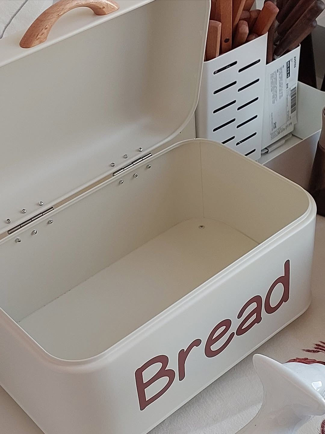 2 Pieces Luxormove Large Bread Bin With Wood Handle