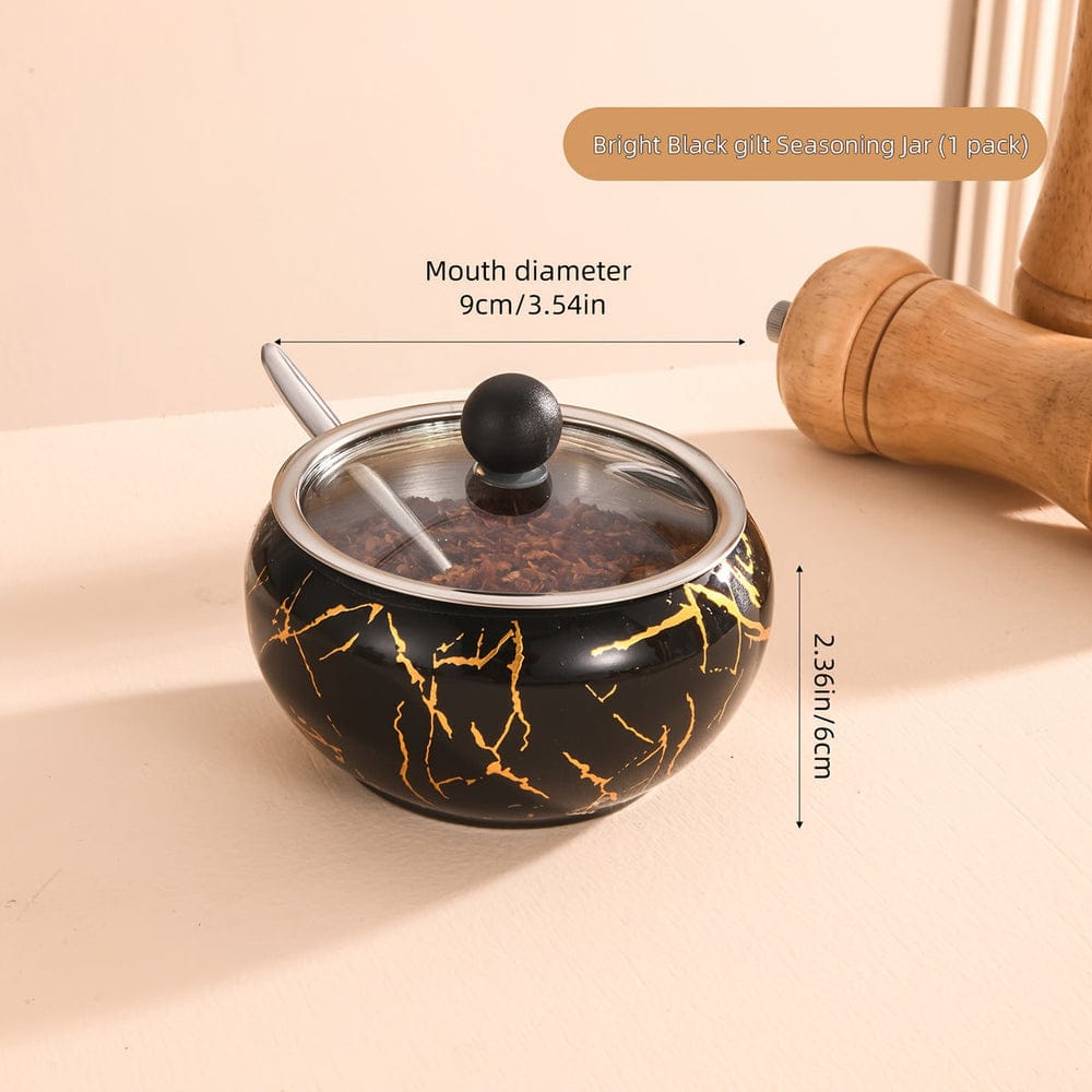 Stainless Steel Seasoning Jar Spoon With Lid