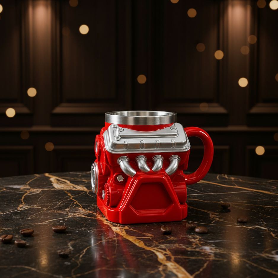 Engine Block Stainless Steel Mug (450ML)