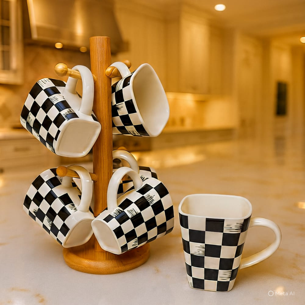 Luxurious Moder Marble Coffee Tea Mugs (6Pcs Pack)