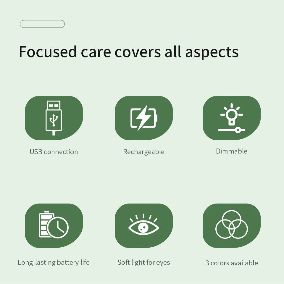 3 Colors Mode Rechargeable LED Table Lamp Touch Switch